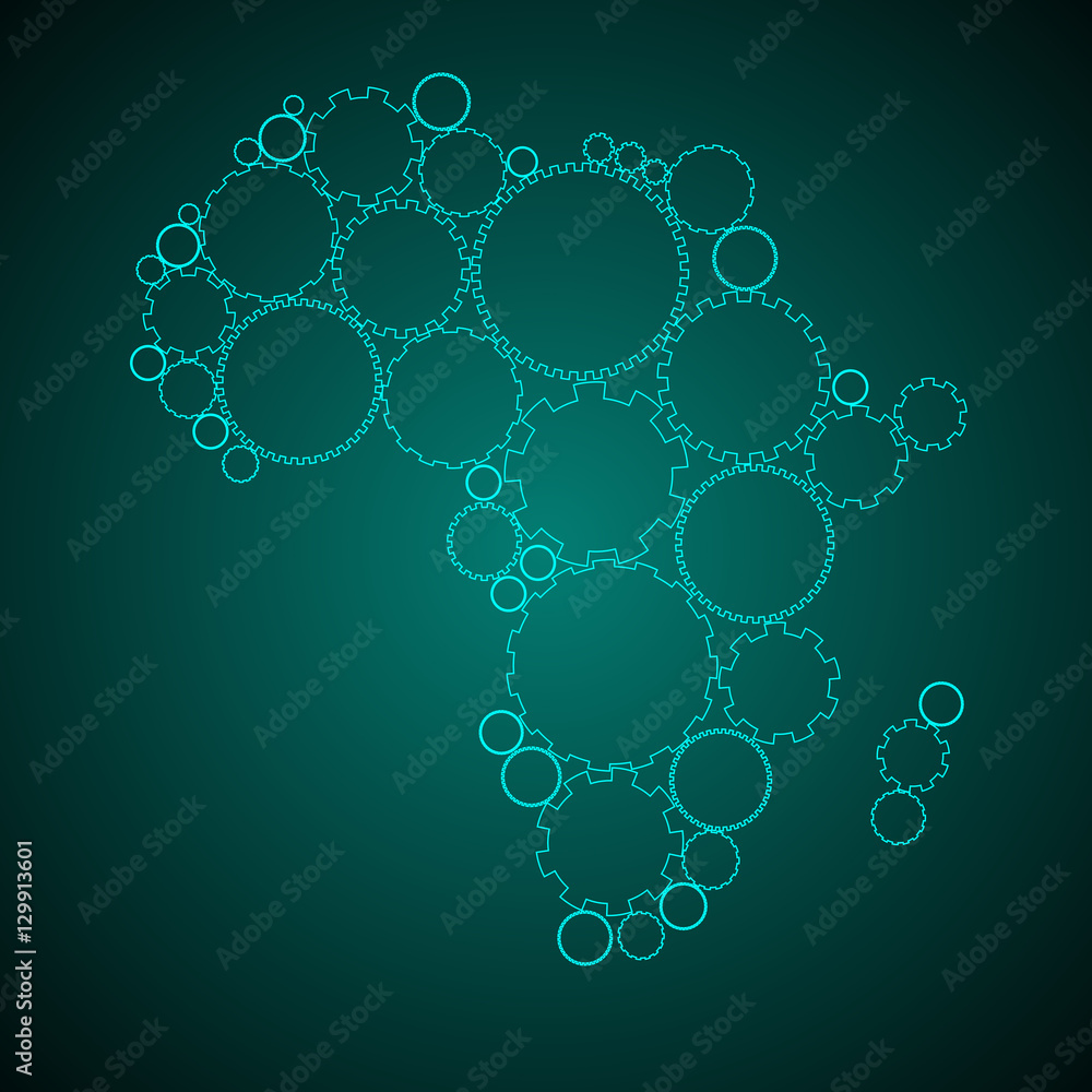 Map of africa. map concept. Abstract background. Vector illustration.