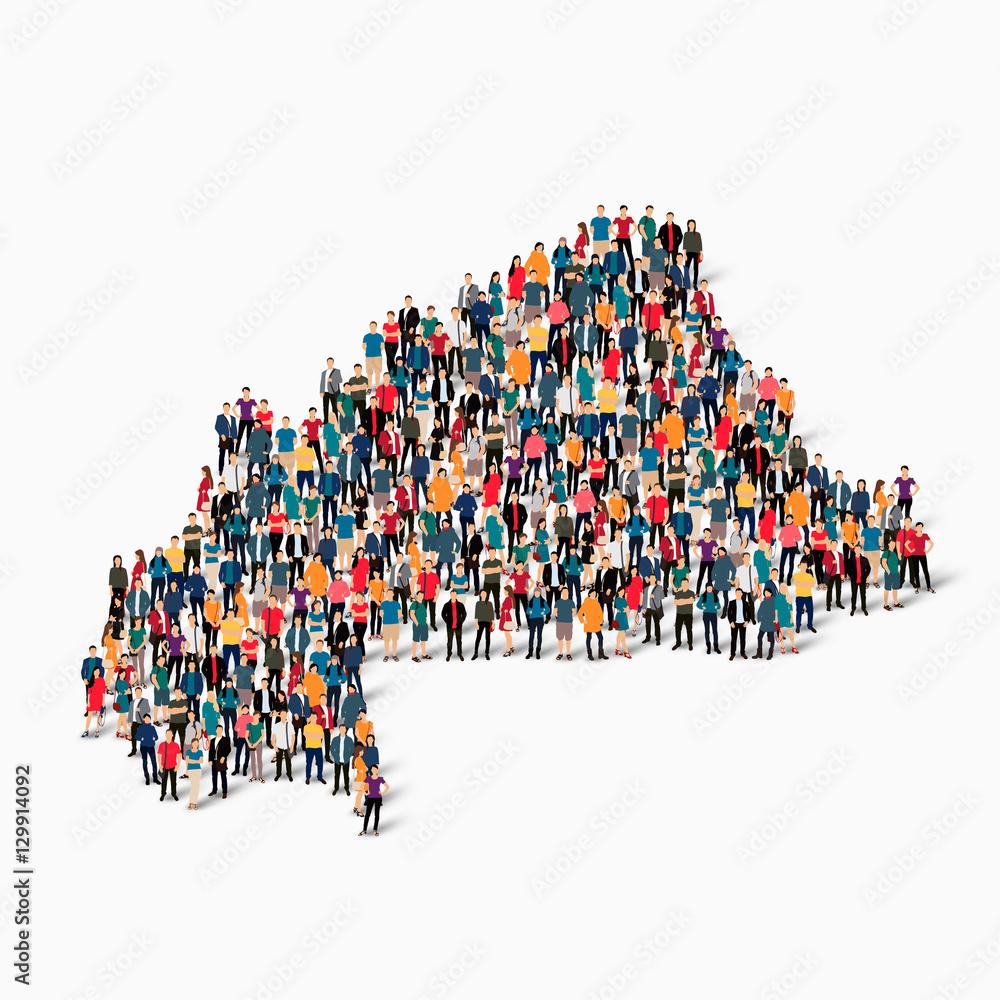 people map country Burkina Faso vector people map country Burkina Faso vector
