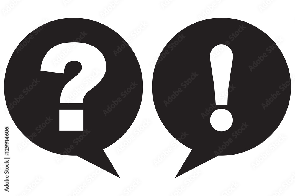 Question mark and exclamation point icon black Question mark and exclamation point icon black