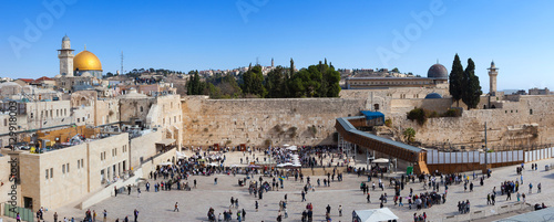 Jerusalem's Western wall and Dome of the rock 