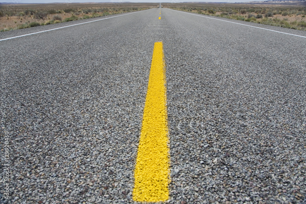 Road through desert Road through desert