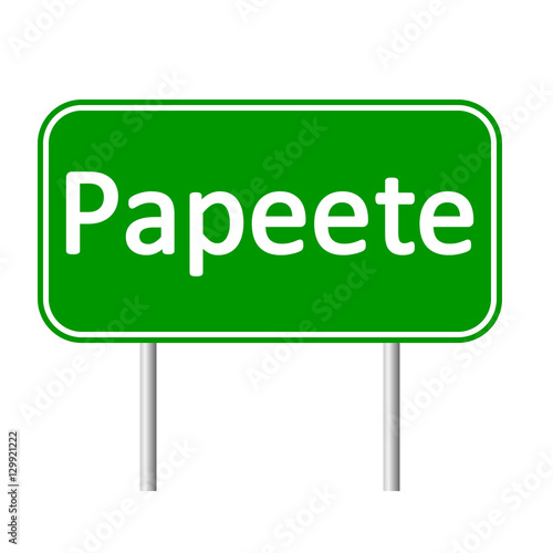 Papeete road sign.