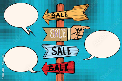 Pointers arrow sale signs navigation