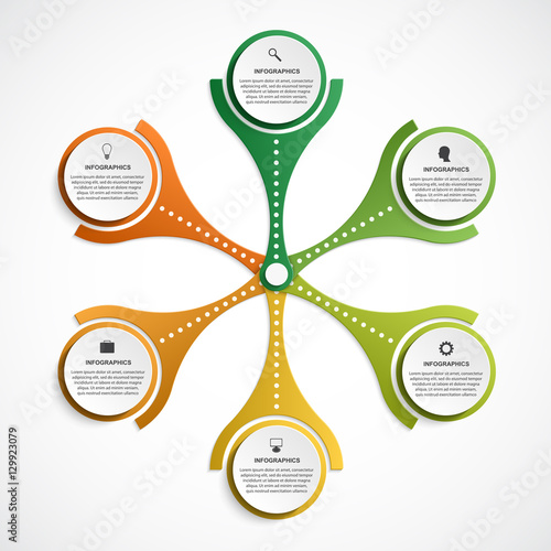 Abstract options infographics template. Infographics for business presentations or information banner.