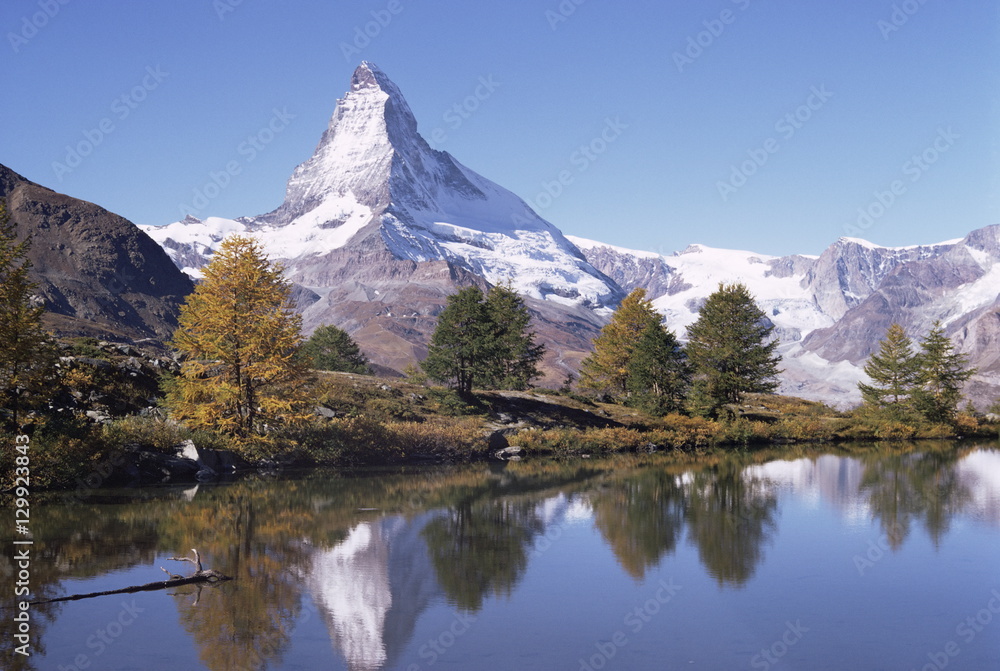 The Matterhorn reflected in Grindjilake The Matterhorn reflected in Grindjilake