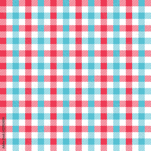 Red and Aqua Combination Gingham