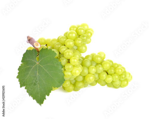 green grape isolated on white