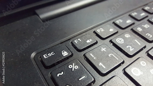 Close up of thai keyboard of a laptop.