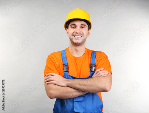 Confident warehouse worker ...