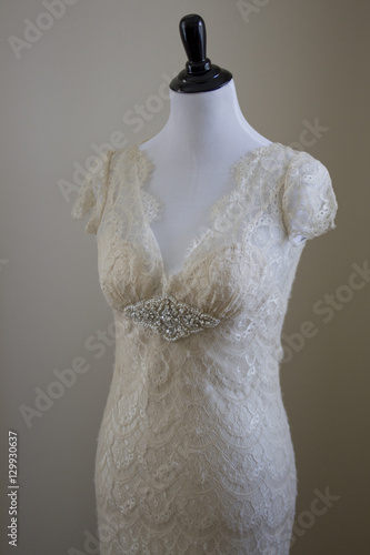 Lace Wedding Dress on a Mannequin