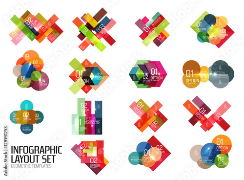 Set of buiness infographics templates