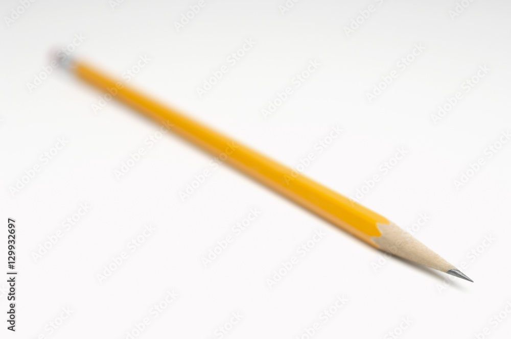 Yellow pencil isolated over white background Yellow pencil isolated over white background