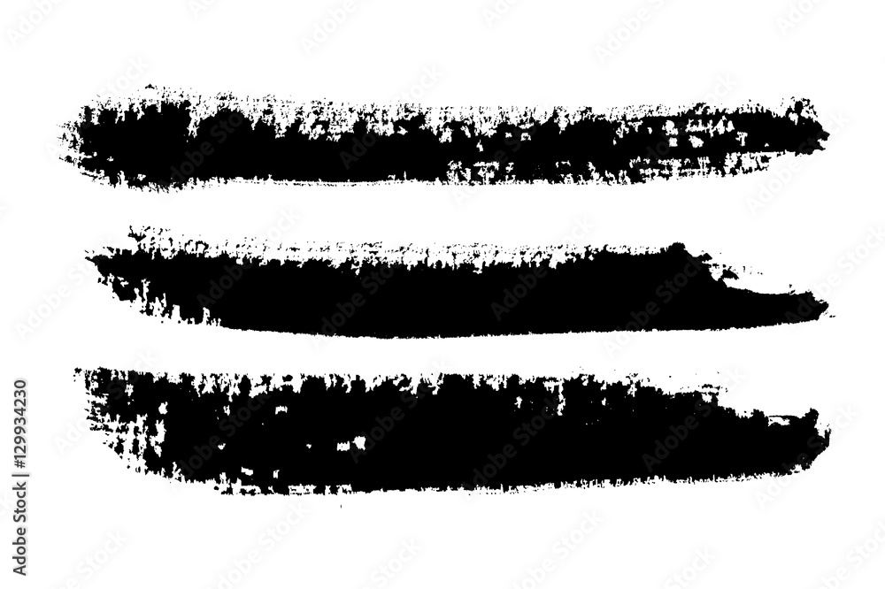 Black grungy vector abstract hand-painted background. Brush Design.
