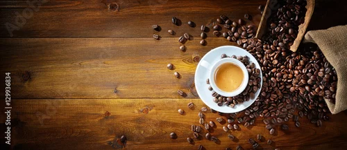 Obraz Espresso i ziarna kawy