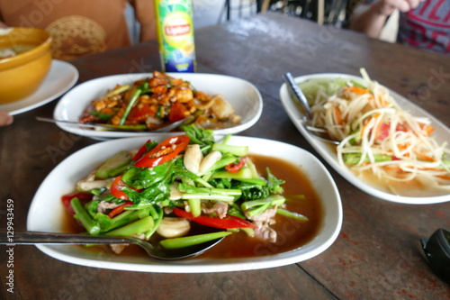 Thai food soup vegetable