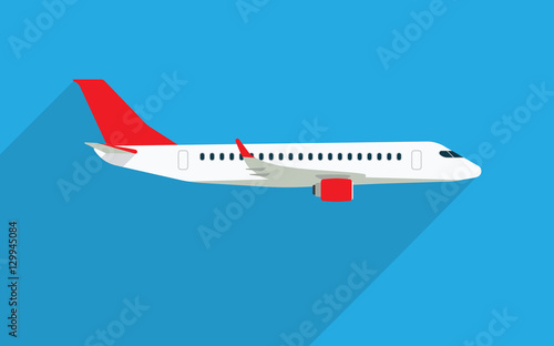 Aircraft vector flat illustrations