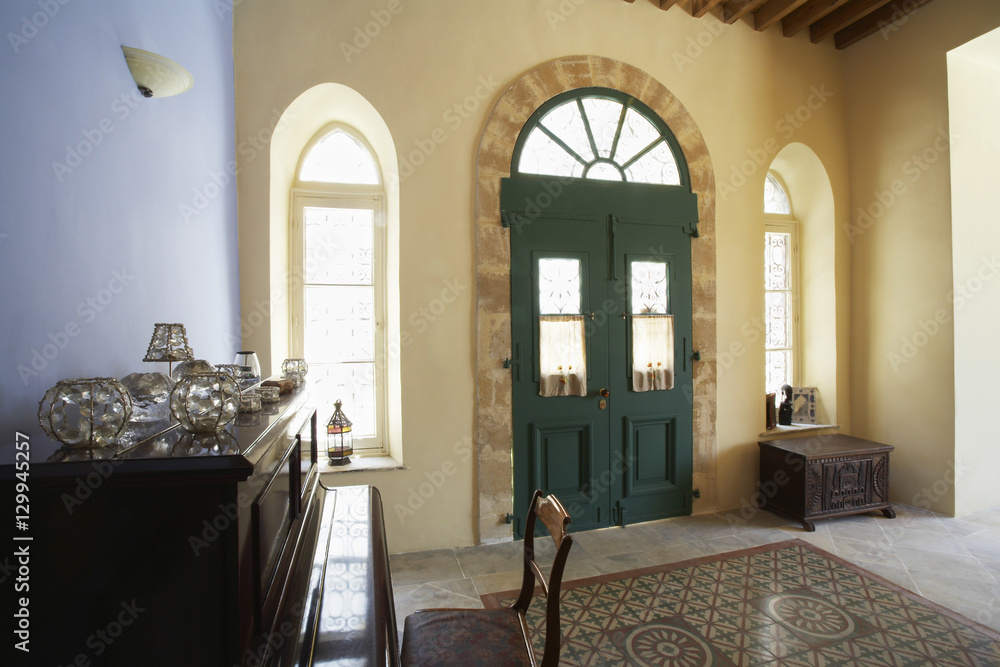 Entrance hall of antique Mediterranean town house
