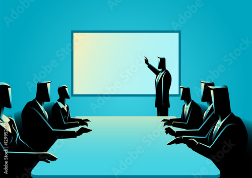 Illustration of business presentation