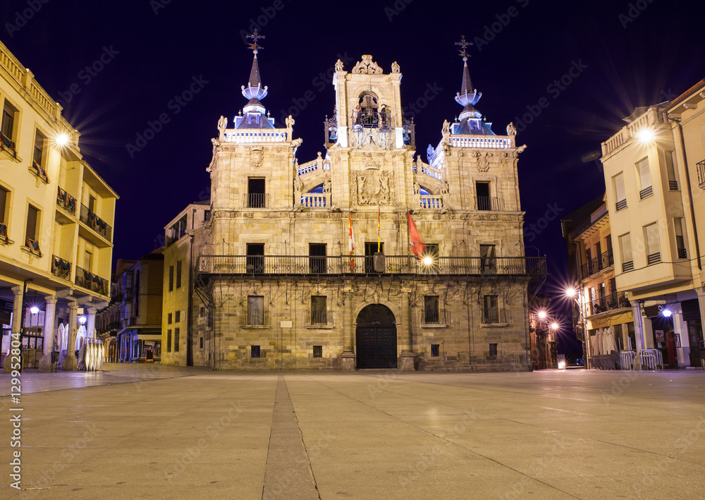 View of the Town hall of Astorga