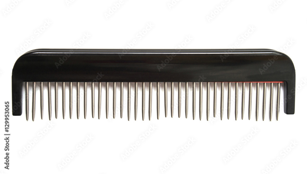 Black comb isolated on white background Black comb isolated on white background
