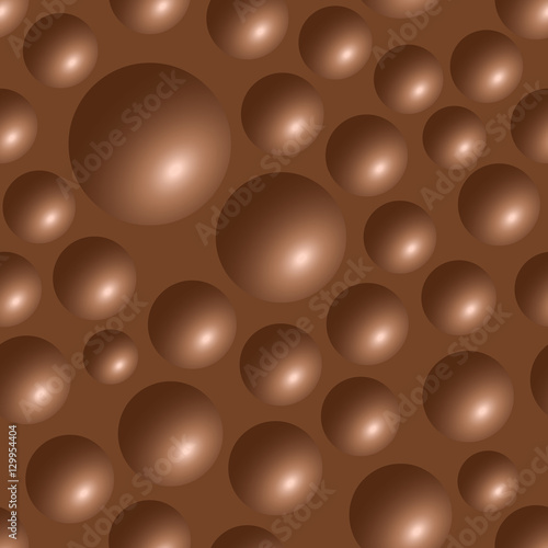 Seamless chocolate bar bubbles texture pattern illustration