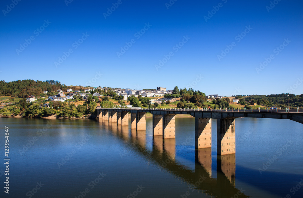Roman bridge over the Minho River, Portomarin