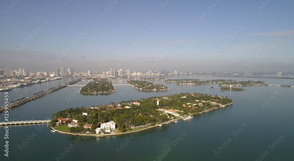 Aerial image of Star Island Miami Beach