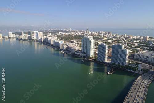 Aerial image of buildings on West Avenue Miami Beach