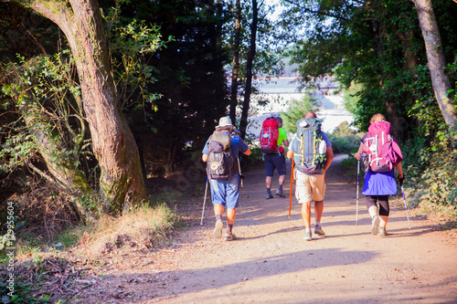 Pilgrimns along the way of St. James photo
