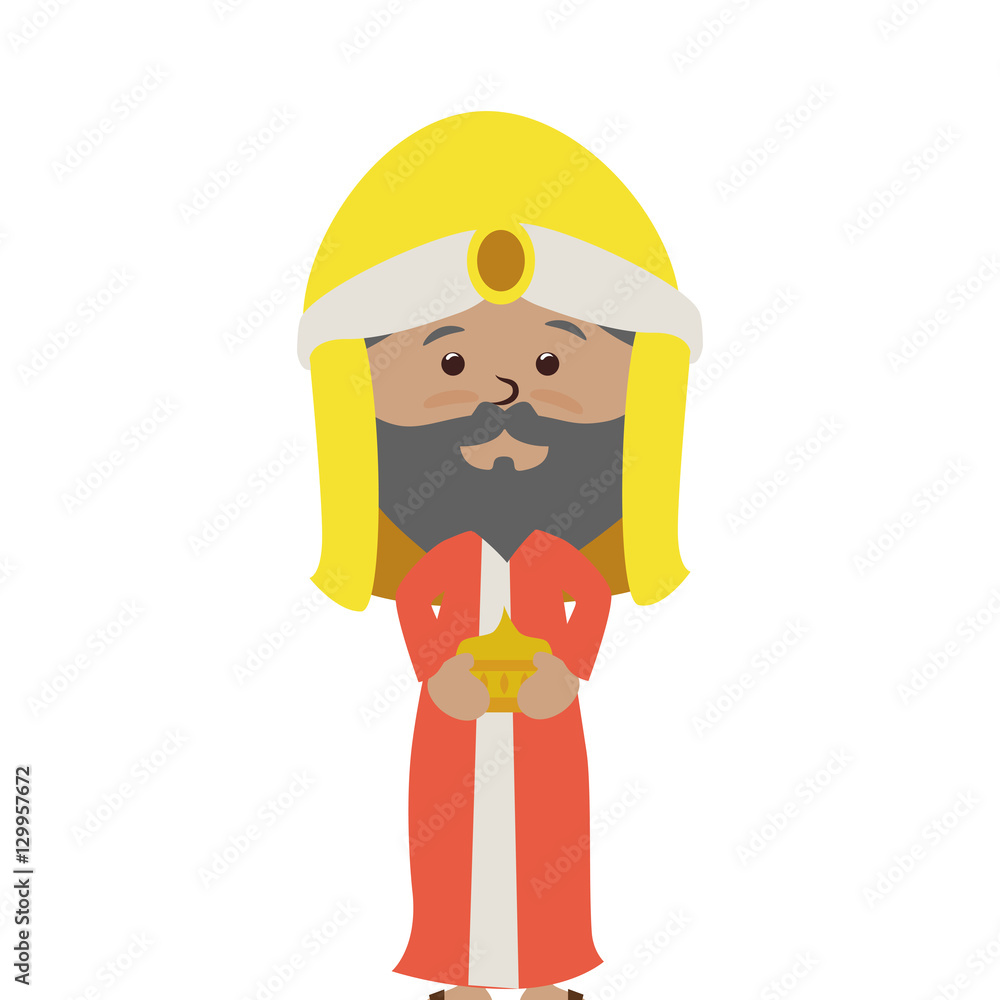 wise man manger character vector illustration design
