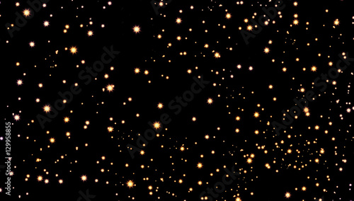 stars on black background isolated 
