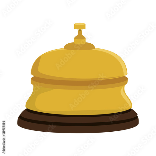 reception hotel ring isolated icon vector illustration design
