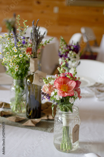 Wine Bottle Wedding Centerpiece