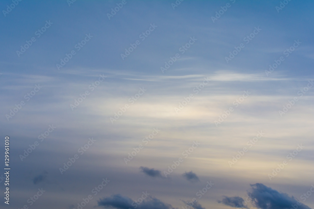 winter blue sky with stratus and cumulus clouds, sun shroud is tight, with the top point shooting winter blue sky with stratus and cumulus clouds, sun shroud is tight, with the top point shooting