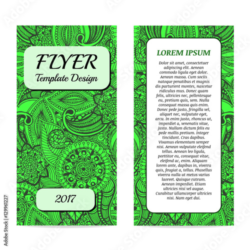 Vintage freehand drawing flyer template