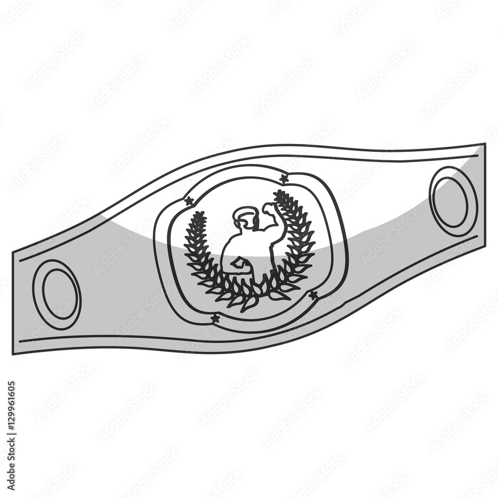 boxing belt icon over white background. vector illustration boxing belt icon over white background. vector illustration