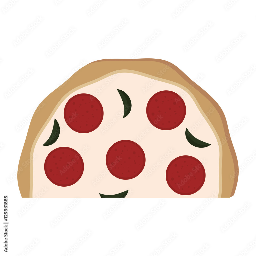 Obraz premium delicious pizza italian icon vector illustration design