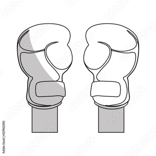 boxing gloves sport equipment icon over white background. vector illustration