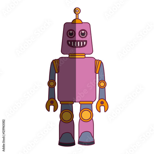 robot character isolated icon vector illustration design