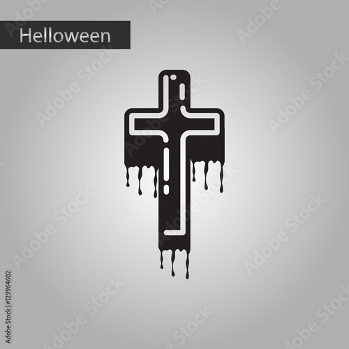 black and white style icon cross the blood