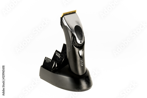 professional cordless hair clipper with charging station photo