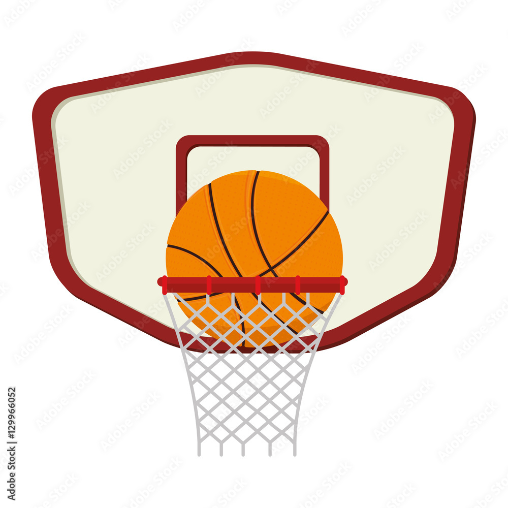 basketball sport emblem icon vector illustration design