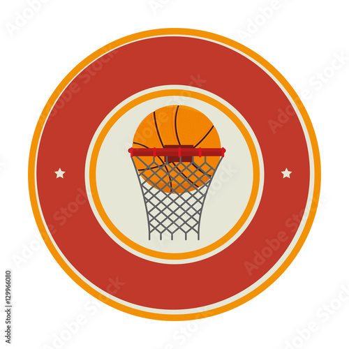 basketball sport emblem icon vector illustration design © Gstudio