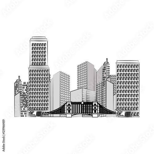 great city buildings icon vector illustration design