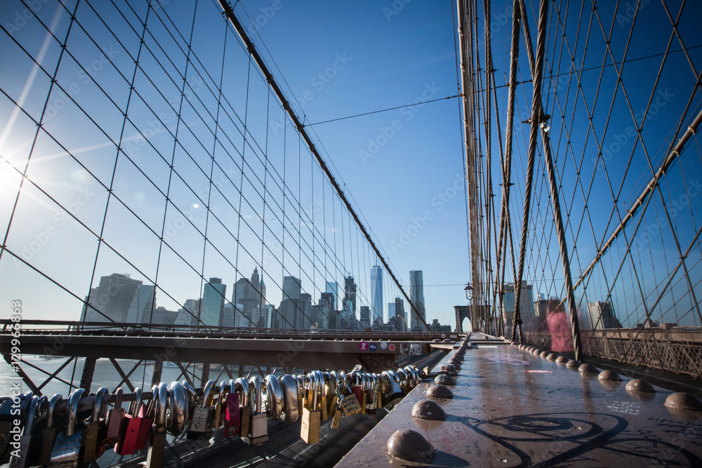 Fototapeta premium Brooklyn Bridge and Manhattan