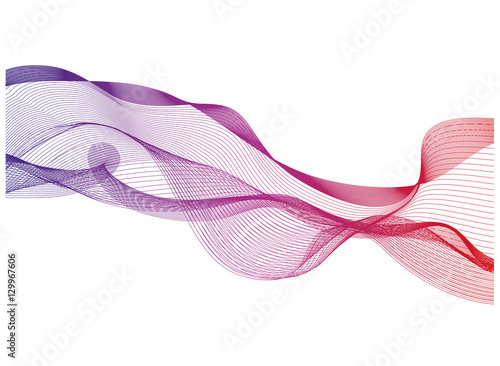Gradient pink lilac waves on a transparent background