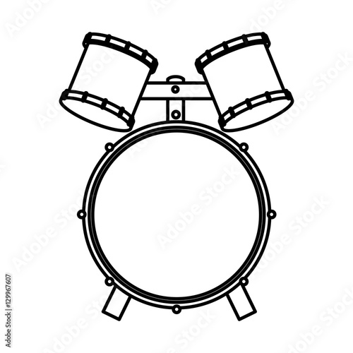 drums instrument isolated icon vector illustration design