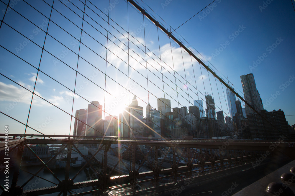 Fototapeta premium Brooklyn Bridge i Manhattan