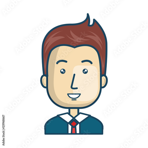 businessman character avatar isolated vector illustration design