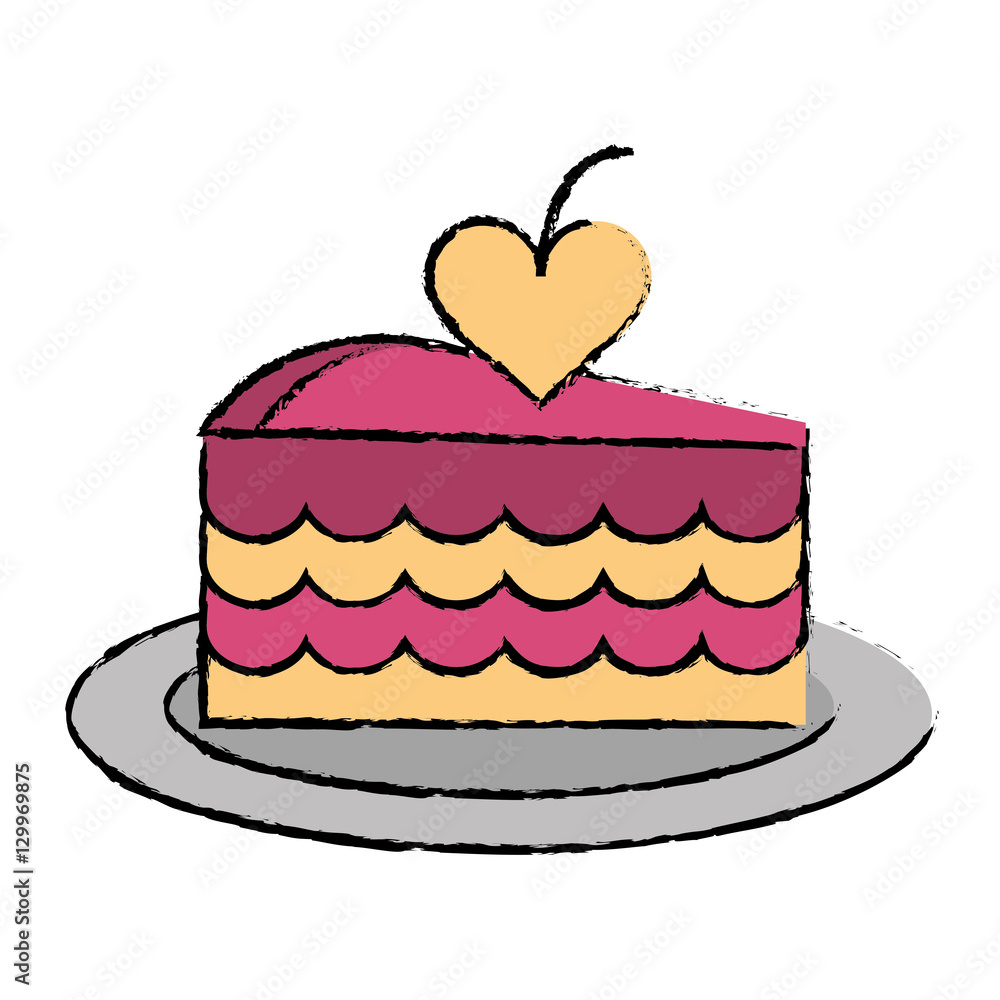 cartoon delicious pink cake with love heart vector illustration eps 10 cartoon delicious pink cake with love heart vector illustration eps 10